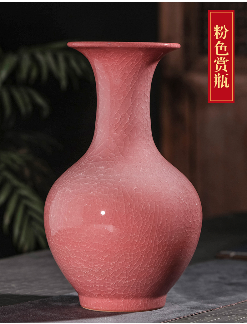 Jingdezhen ceramic vase furnishing articles sitting room flower arranging creative antique Chinese imperial porcelain home decoration arts and crafts