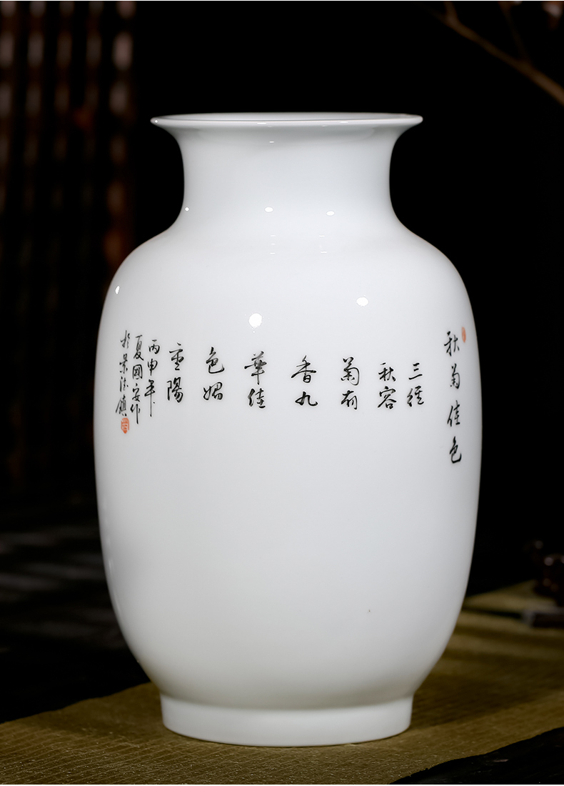 The Master of jingdezhen ceramics hand - made pastel vases, flower arrangement of Chinese style household adornment handicraft furnishing articles sitting room