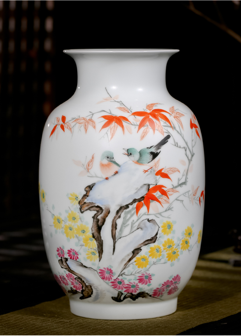 The Master of jingdezhen ceramics hand - made pastel vases, flower arrangement of Chinese style household adornment handicraft furnishing articles sitting room