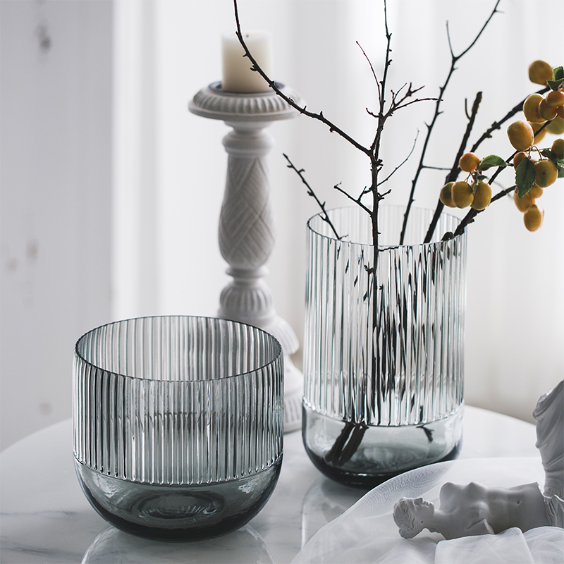 BX transparent glass vases modern minimalist fashion flower floral floral parlor dining room table home decoration items hem