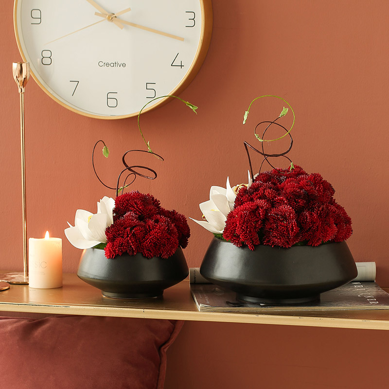 miz jade orchid emulation flower fake flower Spring Festival living room table with New Year floral flower arrangement decoration flower bouquet swaying pieces