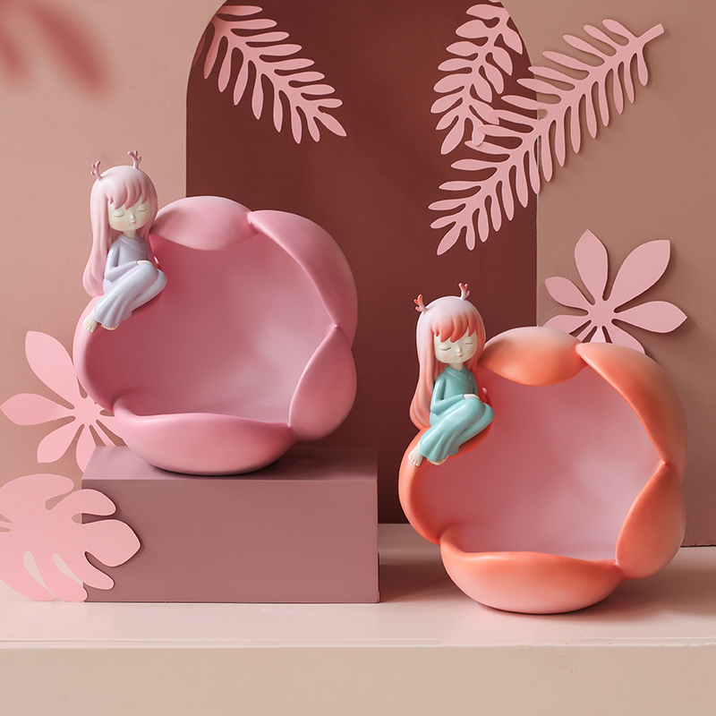 Guofeng Hanfu Deer Girl Cute Living Room Entrance Door Key Containing Swing Piece Xuan Guan Entrance Shoe Cabinet Home Decoration Products