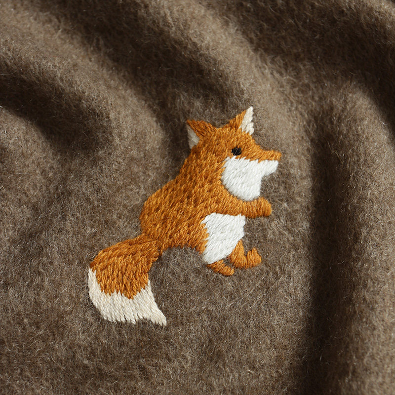 Yingmei hand-embroidered 100% pure cashmere scarf women's autumn and winter shawl multi-functional long version thickened and warm