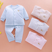 . Bé đồ lót ấm bộ với quần áo bông bé 0-2 tuổi xuân và mùa thu trẻ sơ sinh mùa đông dày kẹp bông ngủ.