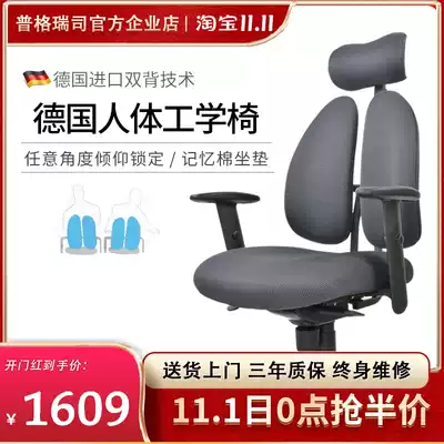 Pugres computer chair home ergonomics chair electric sports chair Office boss chair health double back chair 23A