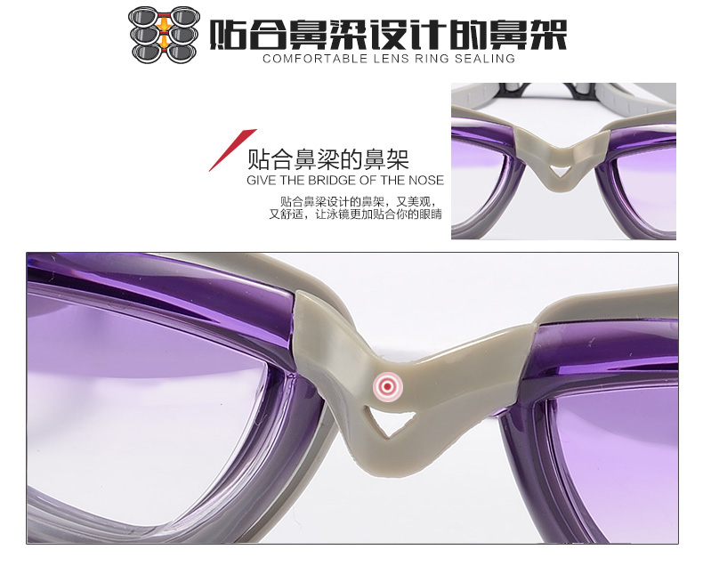 Zoke goggles HD chống sương mù ladies bơi không thấm nước goggles big box phẳng đào tạo chuyên nghiệp bơi người lớn kính người đàn ông quần bơi