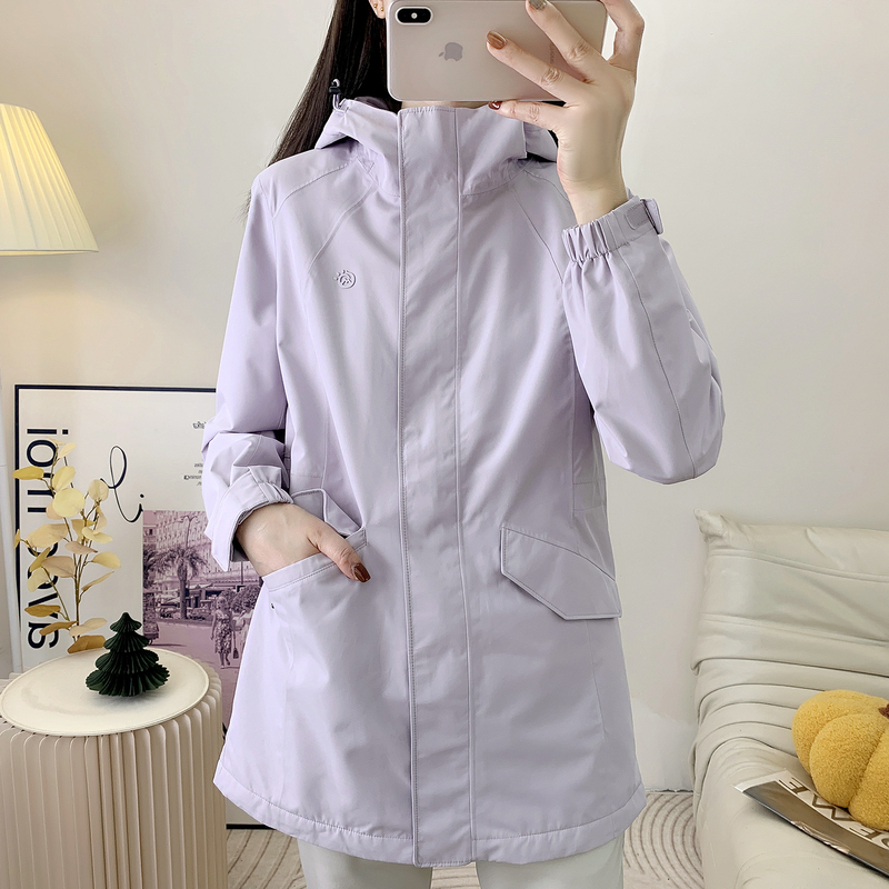 Waist-Slimming Soft Shell Jacket for Women, Mid-Length Coat for Autumn and Winter, Outdoor Waterproof, Windproof, Warm Mountaineering Jacket, Windbreaker Waist-Slimming Soft Shell Jacket for Women, Mid-Length Coat for Autumn and Winter, Outdoor Waterproof, Windproof, Warm Mountaineering Jacket, Windbreaker