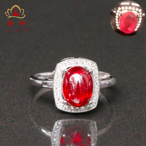 Chidan original exquisite cinnabar crystal soft ruby ring cinnabar ring female destiny year