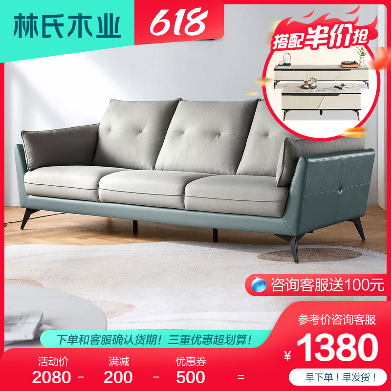 Lin's wood industry Nordic science and technology bussand hair net red small family living room furniture in modern simplicity for about three people S212