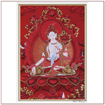 White Tara thangka er thangka mandala Chinese and Tibetan portrait photo frame ornaments decorative painting