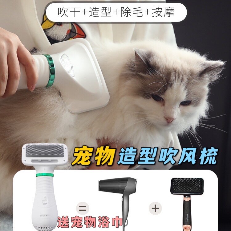 Pet Fluffy Thedog Pooch Blowcomb Pet Teddy Bath Pink Blow Dryer God Instrumental Kitty