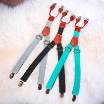 Non-slip baby pants suspender clip for boys and girls retro elastic suspender clip for infants and young children suspender straps and shoulder straps