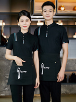 Long Lier ktv bar nightclub waiter work clothes cafe hotel hotel restaurant summer short-sleeved work clothes