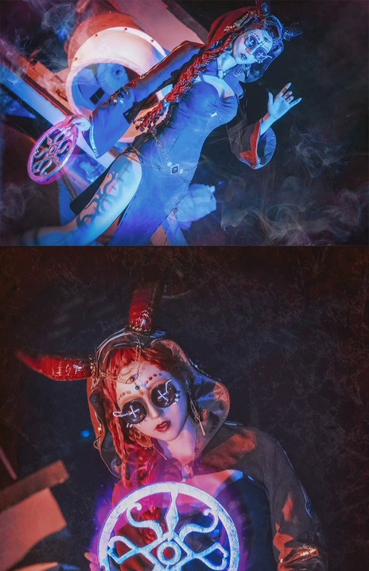 Đông du lịch ghi chú Halloween cá tính thứ năm COS linh mục phụ nữ ban đầu mặc quần áo phù thủy cosplay để gửi mắt