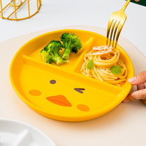 Ceramic Quantitative Cartoon Childrens Breakfast Pan Slimming And Fat Reduction Dinner Tray Trig Divided Meal Dishes Home