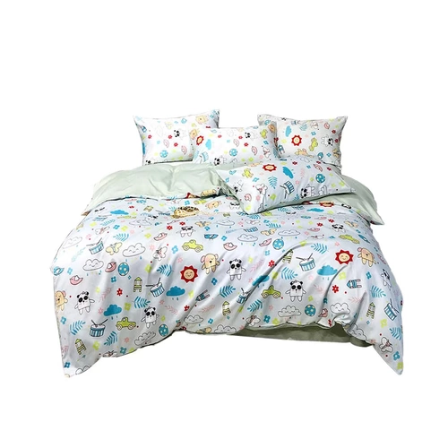 Шелковый летний комплект, шелковистый пододеяльник, детская простыня, покрывало для школьников, 4 предмета