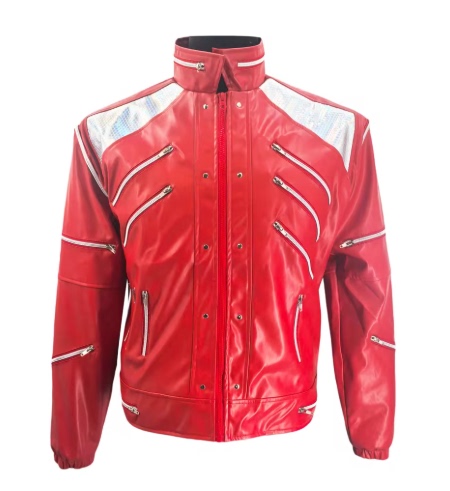 Mj Michael Jackson Beat It Red Jacket Lightning-Proof Performance Jacket Mj Michael Jackson Beat It Red Jacket Lightning-Proof Performance Jacket