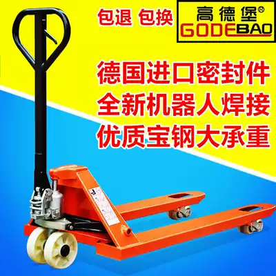 Goldberg manual stacker hydraulic truck 2 tons 3 tons 5 tons lifting tray cart hand push trolley ground bull cart