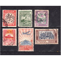 Ceylon Letter Sales Package 1950 Ceylon Scenery 6 Complete Engraved Edition Actual Picture