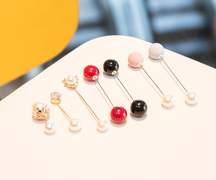 Nhật Bản và Hàn Quốc thời trang từ pin trâm pin chống ánh sáng hoang dã thực tế đôi đầu ngọc trai cardigan phụ kiện yếm ghim cài cổ áo sơ mi nam