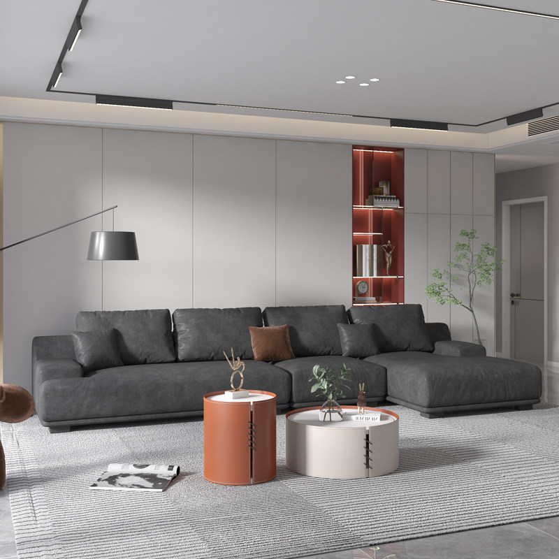 Italian Minimalist Technology Cloth Art Sofa Down Size Family Living Room Corner Your Princess Nordic Minimalist Modern Composition