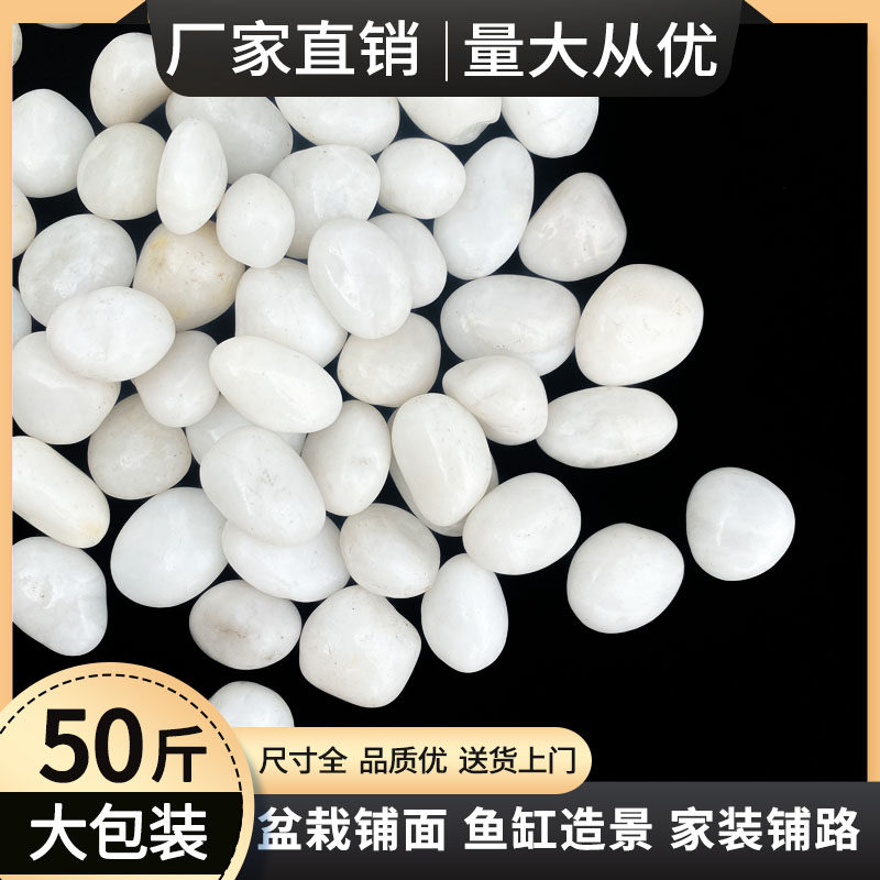 50 catty white cobblestone rain flower stone original stone courtyard paved with soft pebble household fish tank made of natural stone