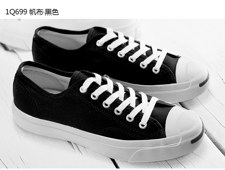 Converse thấp giúp nở nụ cười 101503 tất cả giày trắng nhỏ màu trắng da nam Giày da giày vải nữ màu đen 1Q698