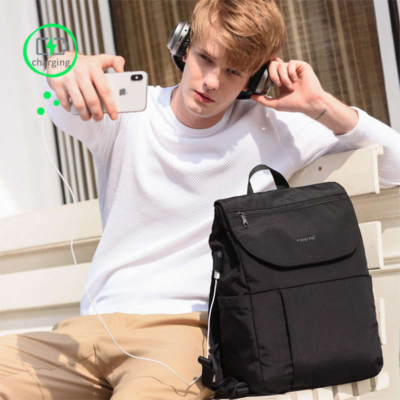 Waterproof multi-function 14 15 inch laptop bag men's backpack Korean version backpack college student schoolbag travel tide bag suitable for Lenovo Apple Dell Huawei men and women protection bag