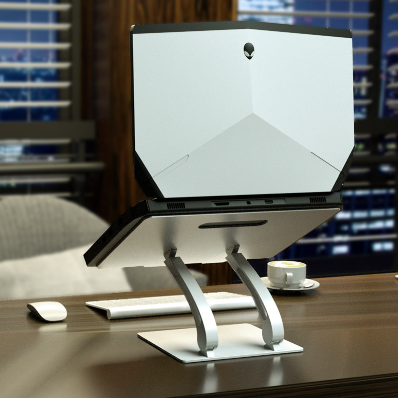 Notebook computer lifting bracket lifting and folding height free adjustment Refusing To Be Bowed Group Alien 15 6 17 3 inch Large model aluminum alloy material Desktop heightening heat dissipation bracket