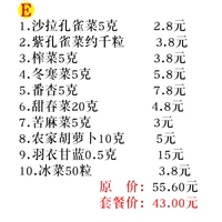 E Зеленый листовой растительный пакет 5