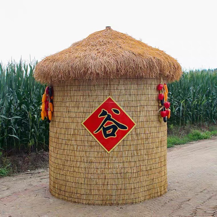 Straw Crafts, Farmer's Harvest Festival, Straw Sculpture Scene, Real Grain Storage, Straw Weaving, Grain Storage, Large-Scale Modeling Ornaments Straw Crafts, Farmer's Harvest Festival, Straw Sculpture Scene, Real Grain Storage, Straw Weaving, Grain Storage, Large-Scale Modeling Ornaments