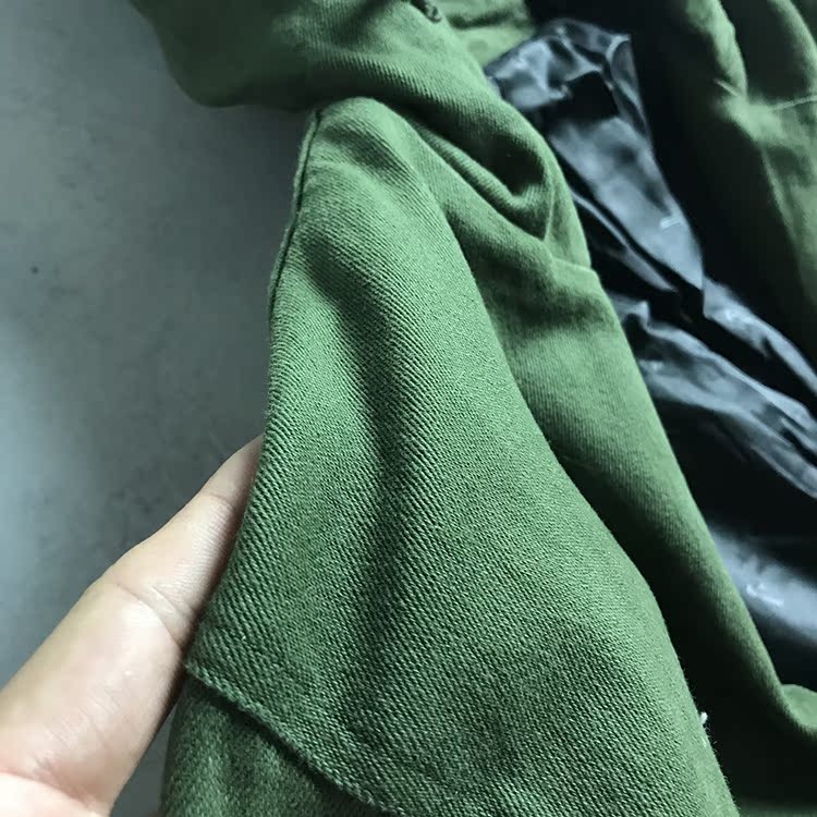Mùa thu và mùa đông áo khoác nam trùm đầu Áo khoác bông giặt áo khoác quân đội màu xanh lá cây áo khoác đen
