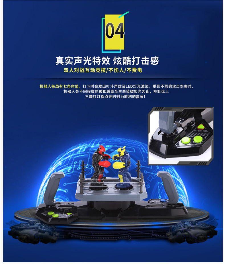 Yinhui Silverlit thông minh điều khiển từ xa nền tảng trận robot đôi chiến đấu cặp chơi boxing đồ chơi thiết lập