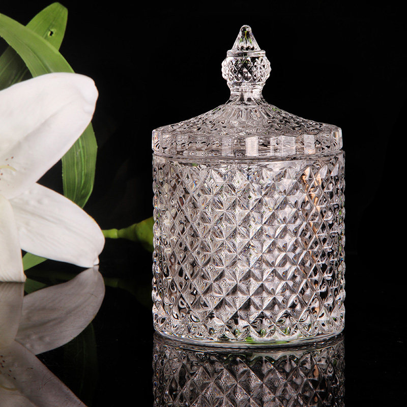 Flavents pen holder type crystal glass sugar cylinder dried fruit jar storage tank sugar jars candy jar fruit flush snacks jar