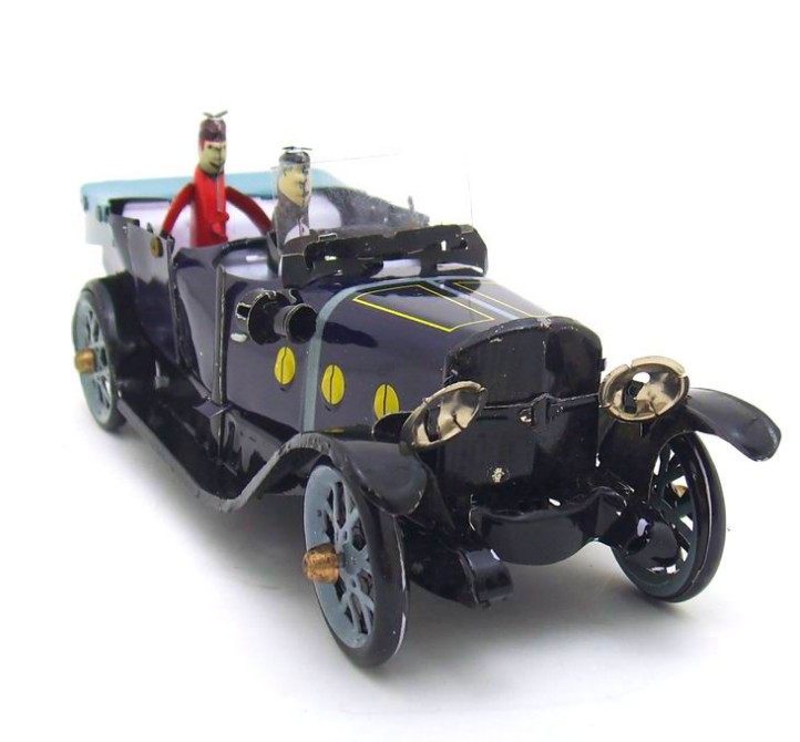 80 - post nostalgic upper - string toys hand - export retro classic nostalgic iron car convertible car