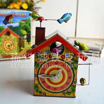 Post 80 Retro nostalgic clockwork Tin Toy Outlet Foreign Trade Classic Gift Children Gift Decoration Pendulum birds nest