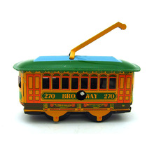 Spring Upper Chord upper chain 80 rear Waiold sheet metal Toys children Parent-child Hand Decompression Classic Old-fashioned Tramway Cars