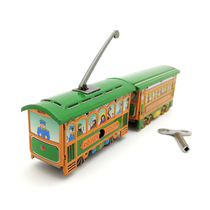 Rare Iron City 80 Rear Nostalgia Tines Toy Clockwork Strings Upper Strings Chain Children Collection Gift Tramway Train
