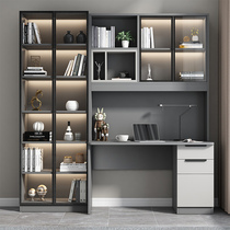 Computer desk desk bookcase integrated combination table modern simple home light luxury style desk word student writing table