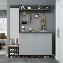 Shoe cabinet home door large capacity modern simple porch cabinet small apartment balcony solid wood storage locker