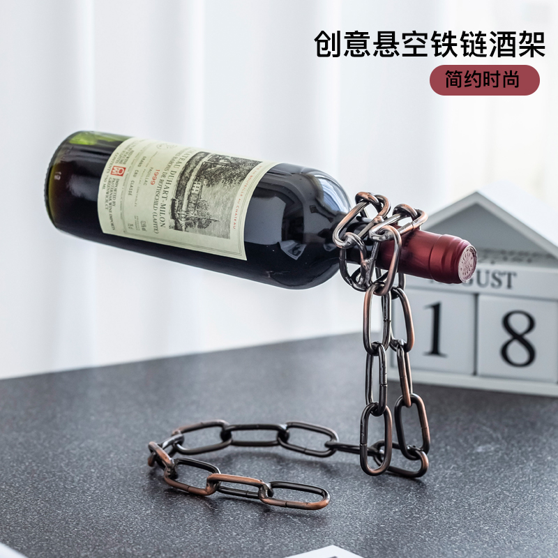 (daily special price) red wine rack creative wine rack vintage iron swing pieces fashion minimalist red wine bottle rack
