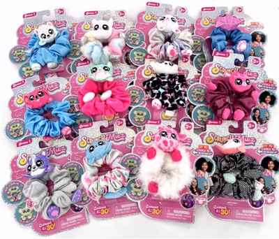 SCRUNCH children's creative headwear, cute cartoon girl, elf animal hair band, schoolbag hanger, elastic hair tie