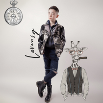 LAVENSEY CHILDRENS CLOTHING NEW SPRING Male And Female Child Retro Short Style Wind Clothing Foreign Air Inglém Jacket 2022 Coats