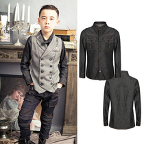 Leven Jubilee CUHK boy dress 2022 spring autumn new collar shirt pure cotton thin long sleeve white shirt teenager