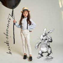 lavensey children dress 2022 girl girl thin lace shirt new pint pure cotton flap long sleeve shirt