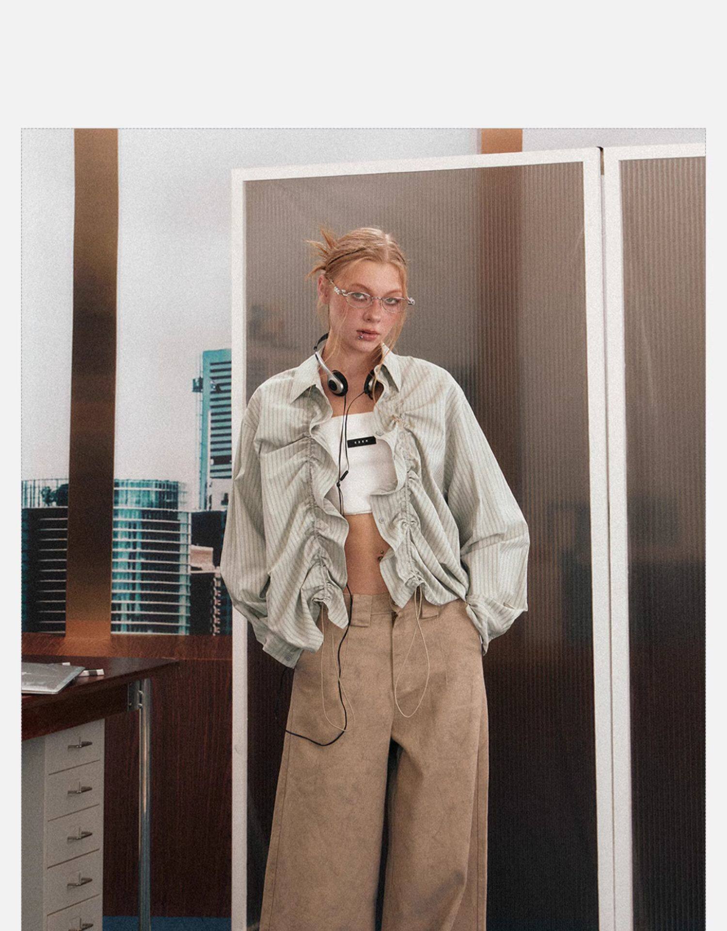 EZEK рубашка женские модели 2025 новый взрыв моделей Ранняя весна уникальный супер хороший смотреть куртка темперамент полоса накладки пальто женщина 