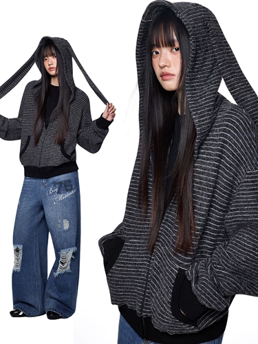 Толстовка с капюшоном, осенний кардиган, куртка для отдыха, оверсайз