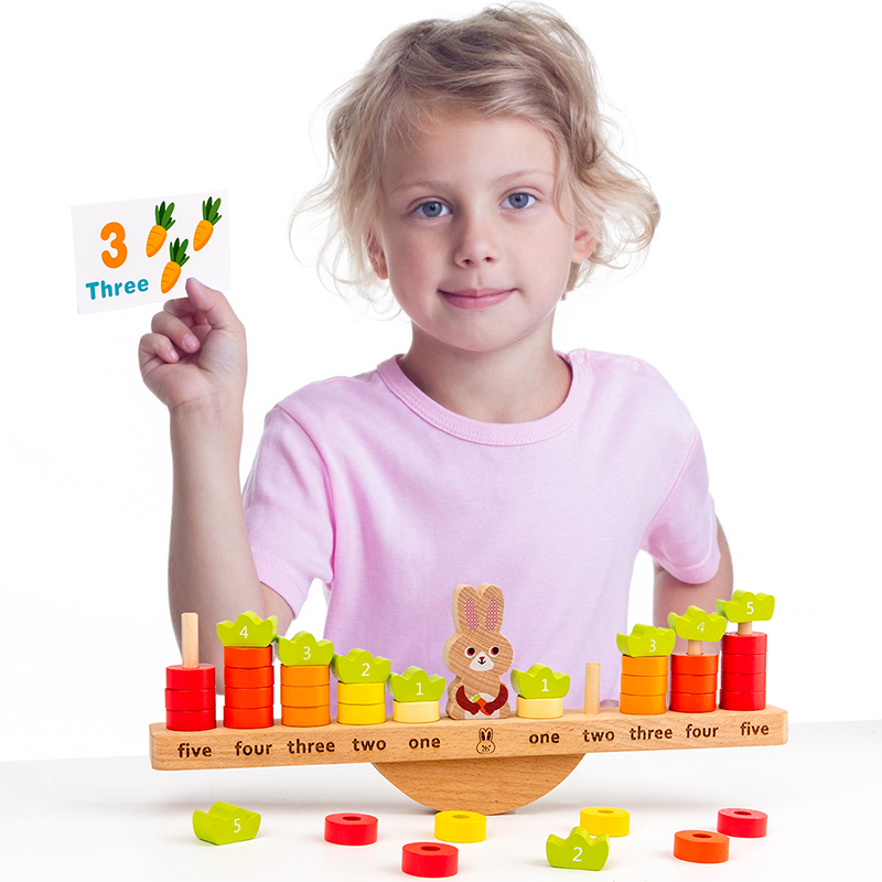 Wooden Balance Game Toys Early Teaching Cognition Matching Stack Leaner Logic Thinking Kindergarten Puzzle Mont's teaching aids