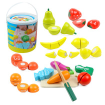 Wooden simulation of vegetables and fruits to see the cute pleasure of wooden children 1 - 3 years old early education kindergarten toys