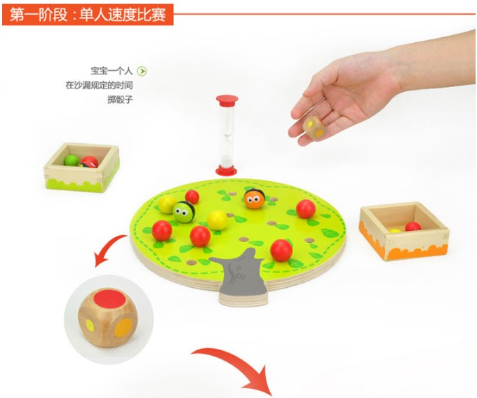Tebao Montessori clip cây ăn quả cho trẻ em giác ngộ giáo dục sớm câu đố cha mẹ trẻ em clip bóng dạy - Đồ chơi giáo dục sớm / robot do choi thong minh